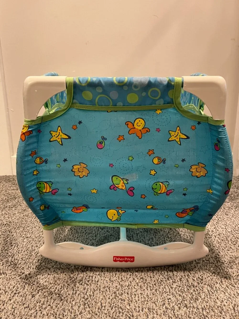 Fisher Price Doll Crib Cradle Rocker Ocean Wonders Tolly Tots Bassinet/Playpen